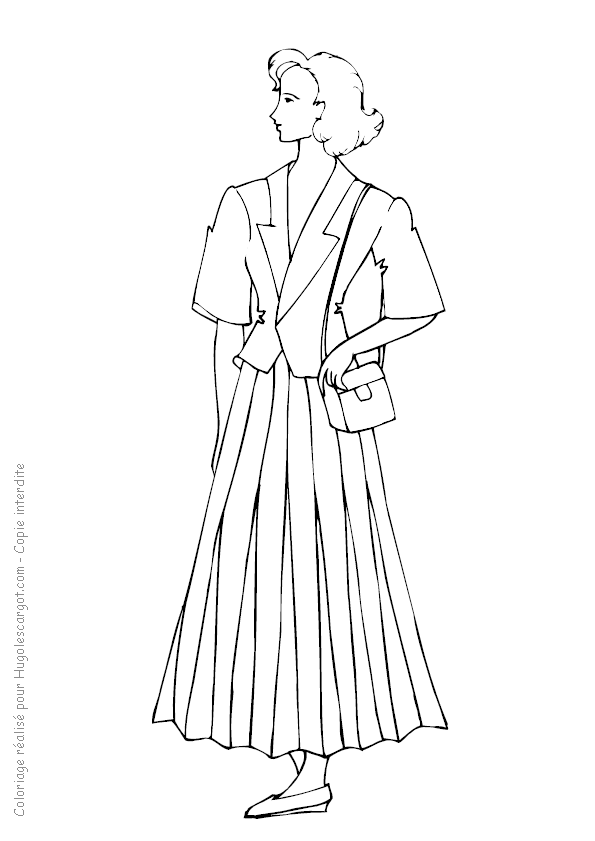 Coloriage Mode Fille A Imprimer