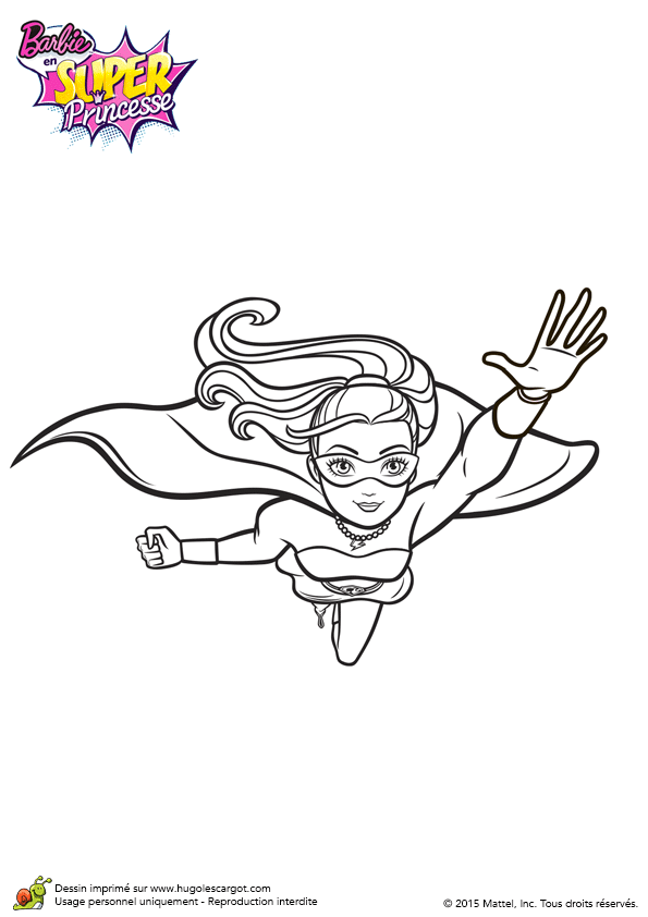 Coloriage Barbie Super Paillette