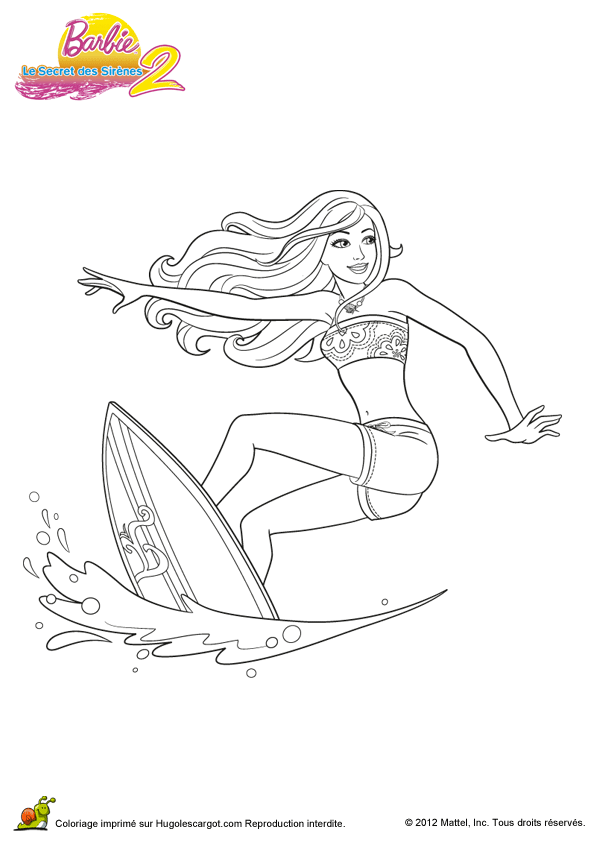 Coloriage Gratuit A Imprimer Barbie Sirene