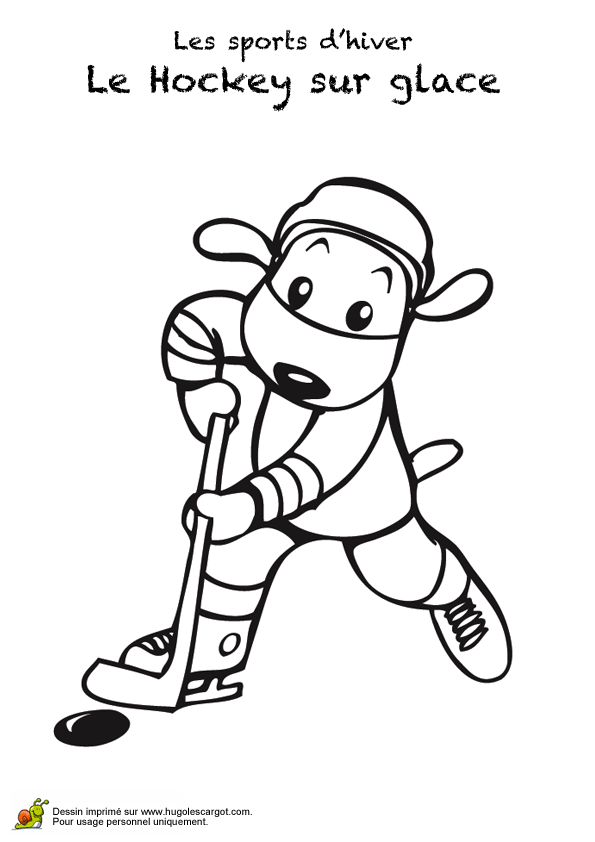 Coloriage De Hockey Sur Glace A Imprimer