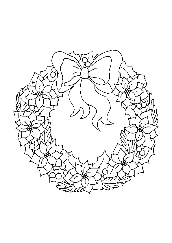 Coloriage Couronne De Noel A Imprimer