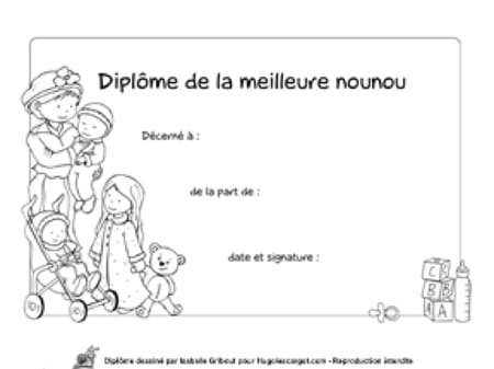 diplome a colorier