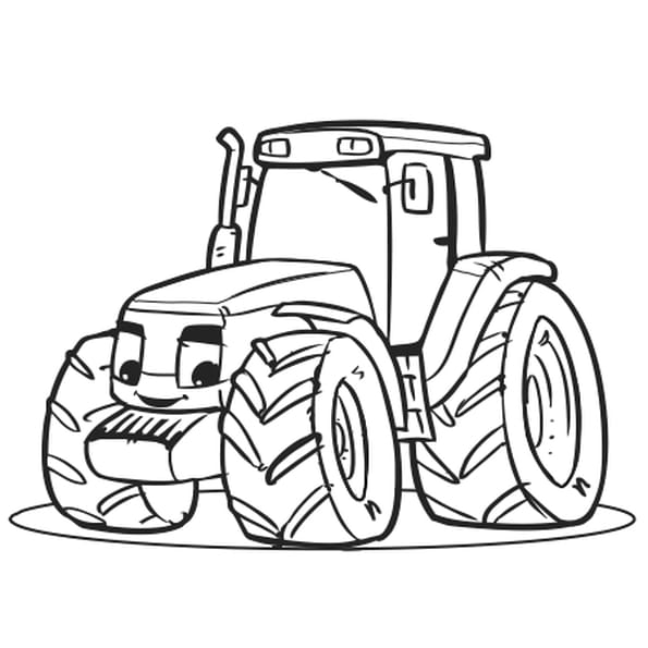 Coloriage A Imprimer De Tracteur Avec Remorque