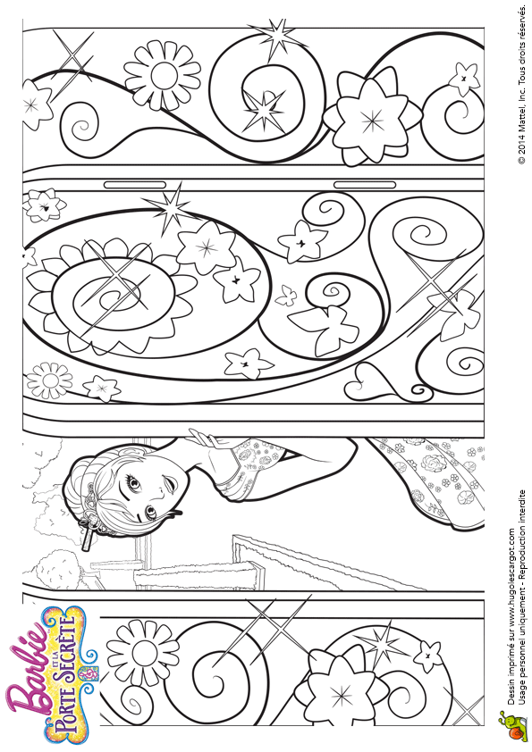 Barbie Et La Porte Secrete Coloriage