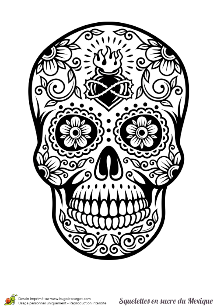 Coloriage Cr Ne En Sucre Mexicain C Ur Et Fleurs Tete De Mort En Sucre Mexicaine A Colorier L Coloriage Cr Ne En Sucre Mexicain C Ur Et Fleurs Tete De Mort En Sucre Mexicaine A Colorier L
