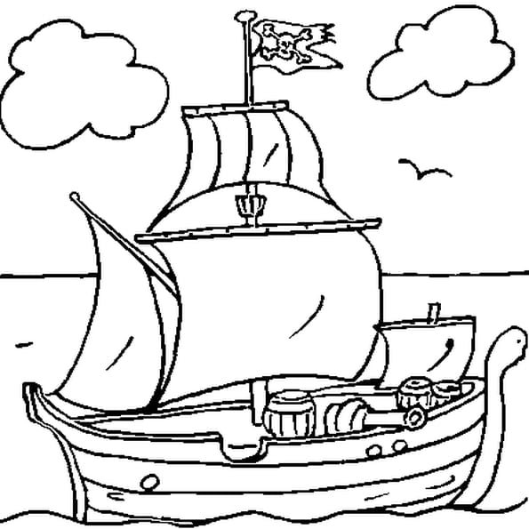 Coloriage Bateau A Voile A Imprimer