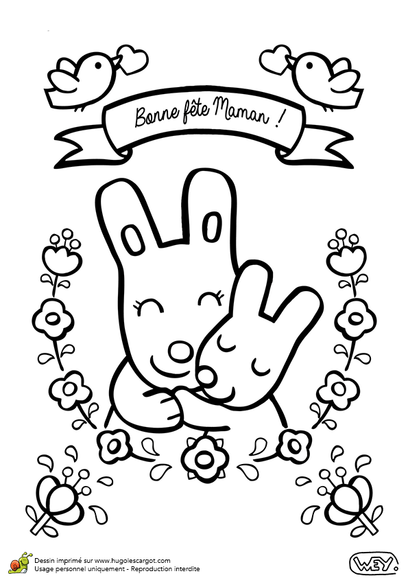 Fete Des Mamans Coloriage