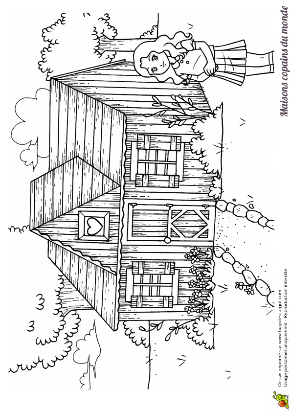 Coloriage De Maison De Luxe A Imprimer