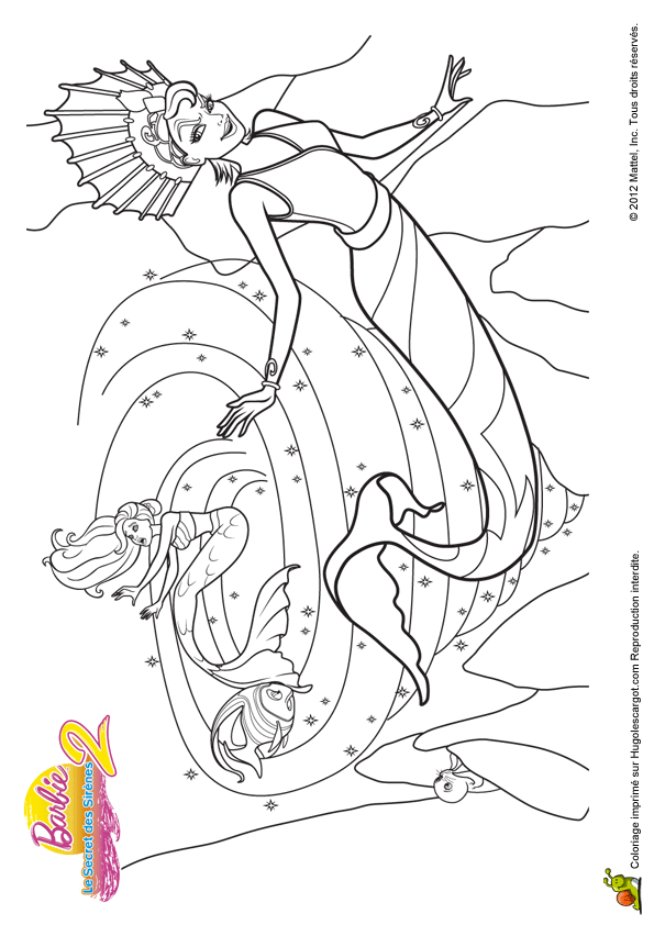 Coloriage Barbie Et Le Secret Des Sirenes