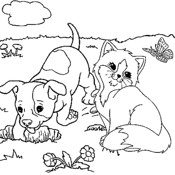 Coloriage A Imprimer De Chien Trop Mignon