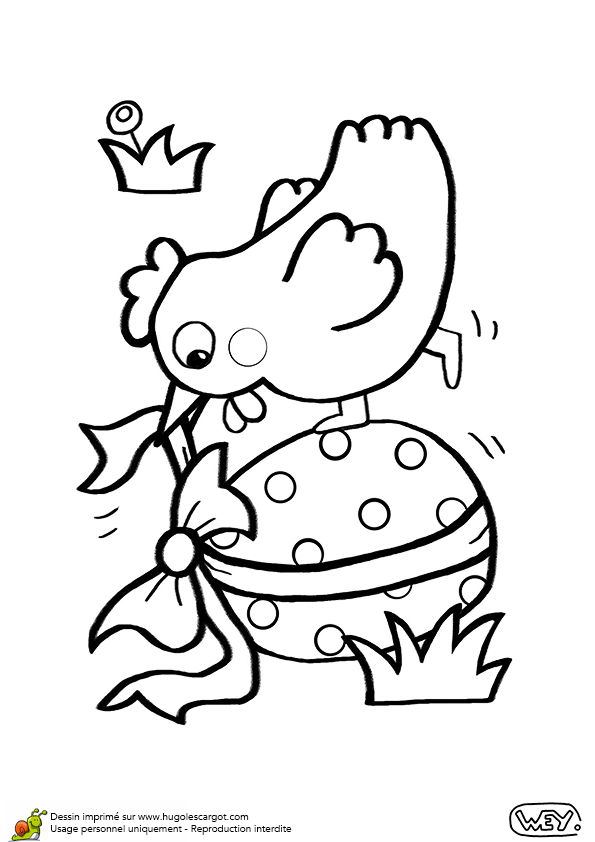 Coloriage A Imprimer Poule De Paques