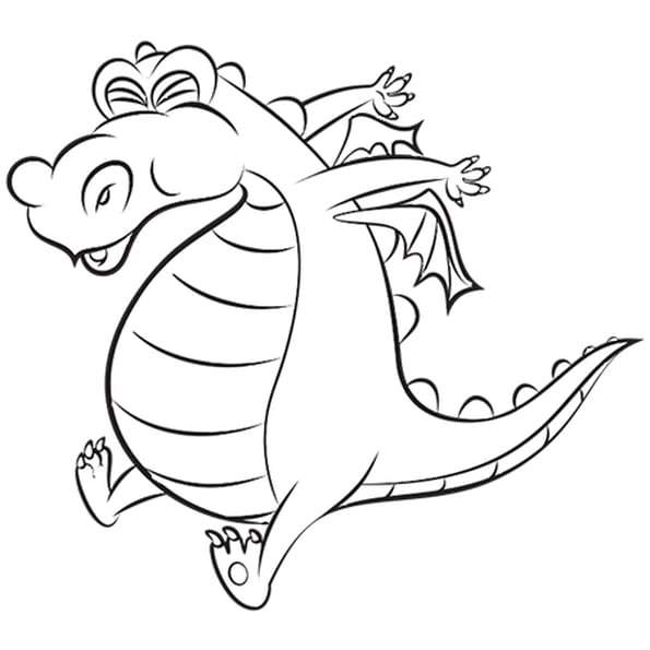 Coloriage De Dragon Feu