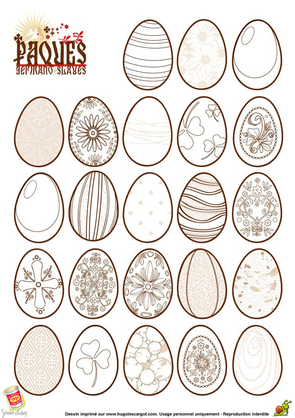 Coloriage A Imprimer Oeufs De Paques