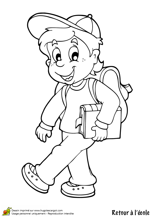 Coloriage Sac D Ecole