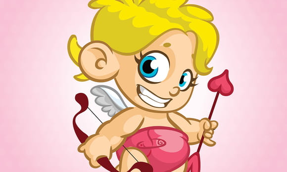 Saint Valentin et Cupidon