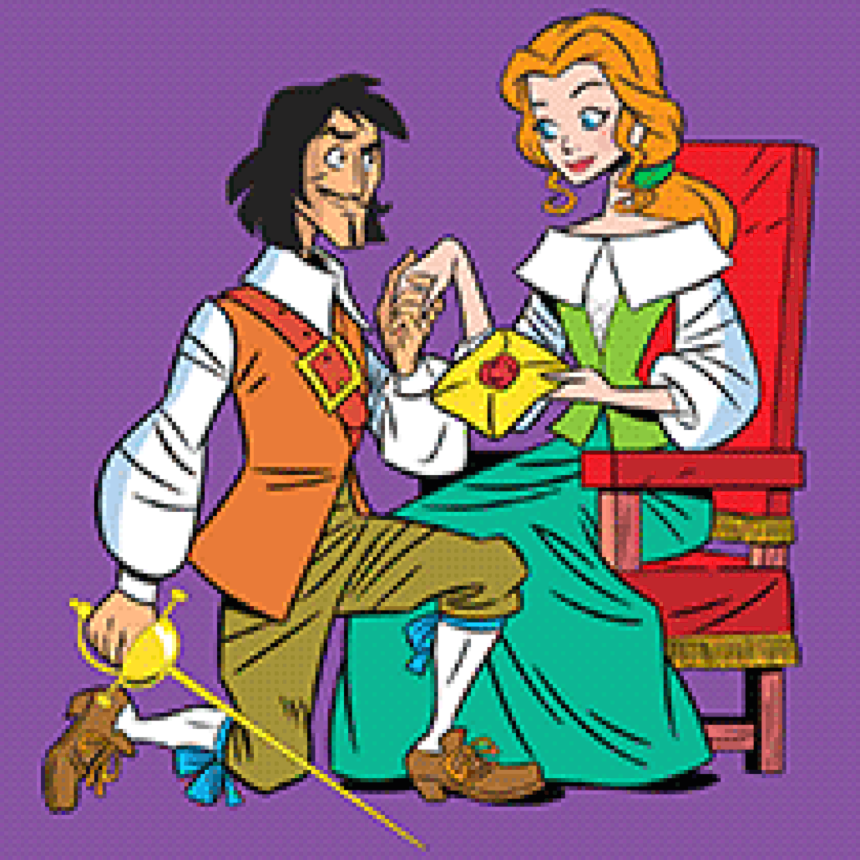 Coloriage les trois mousquetaire sur Hugolescargot