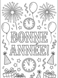 Coloriage festif pour la nouvelle année