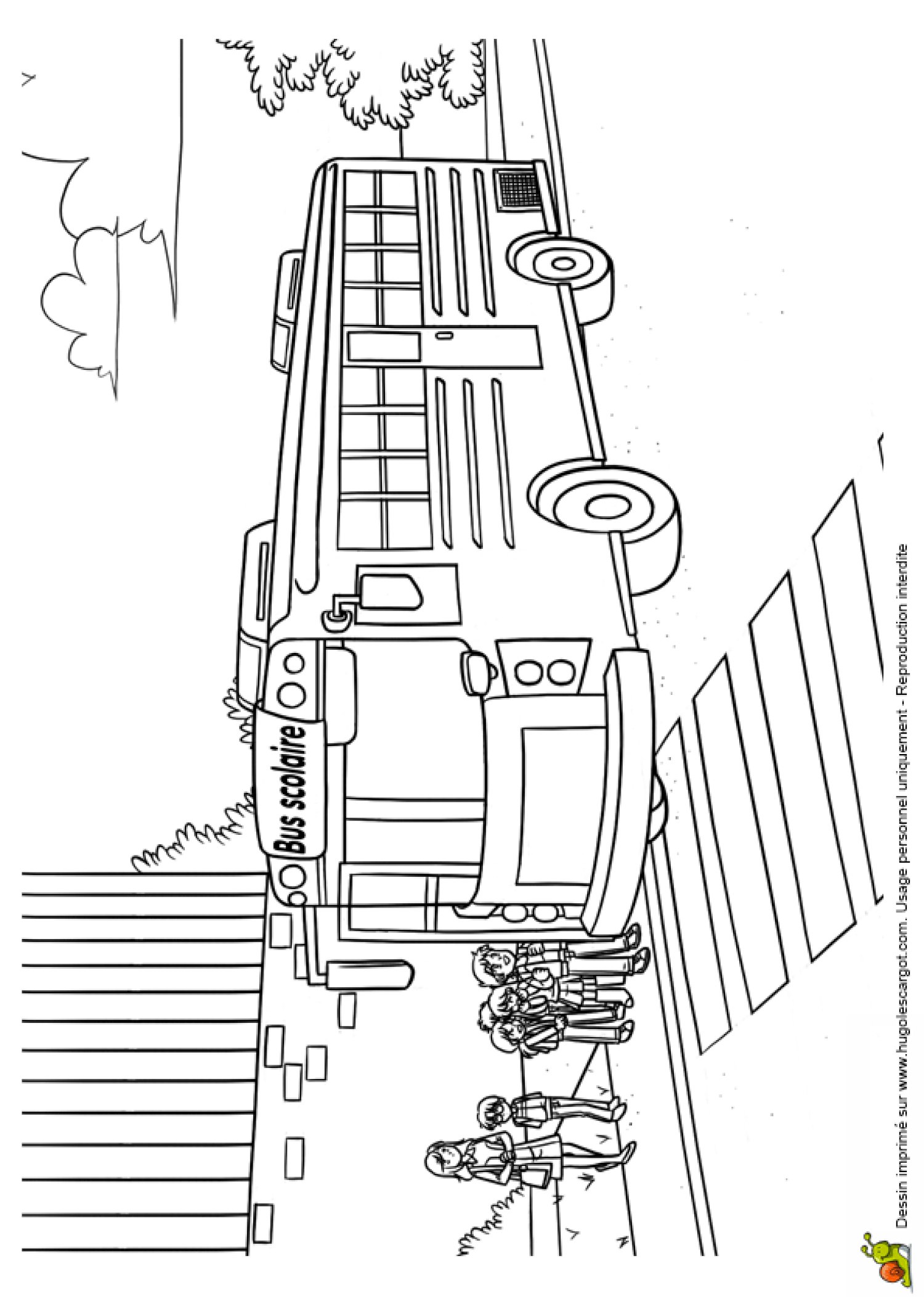 Coloriage Bus Scolaire