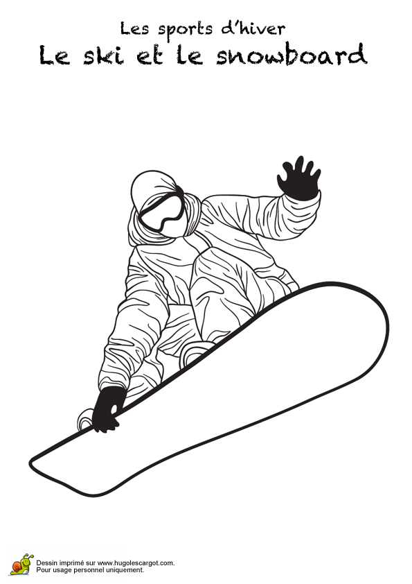 Coloriage De Sport D Hiver