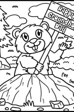 Cette marmotte vous souhaite un "Joyeux jour de la marmotte"