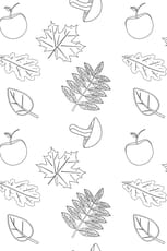 Coloriage feuilles et champignons d'automne