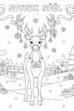 Renne de Noël sous la neige