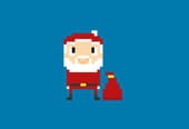 Pixel art p&egrave;re No&euml;l