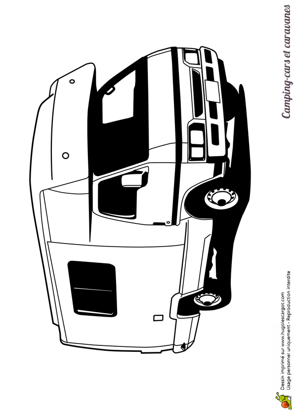 Coloriage Barbie Camping Car