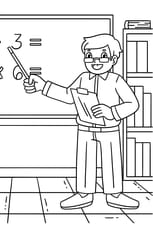 Coloriage prof de maths