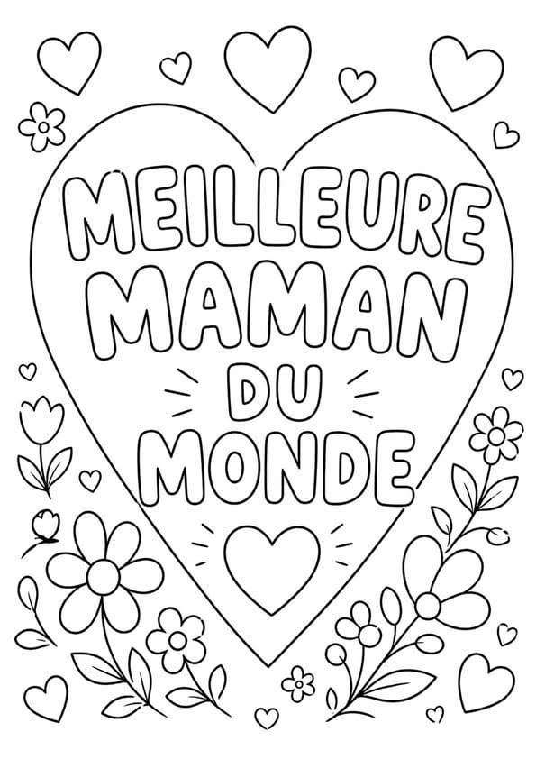 Coloriage "meilleure maman du monde"