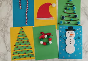 Cartes de No&euml;l d&egrave;s la maternelle
