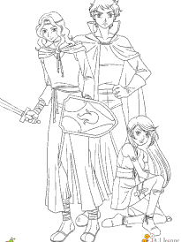 Coloriage manga heroic fantasy