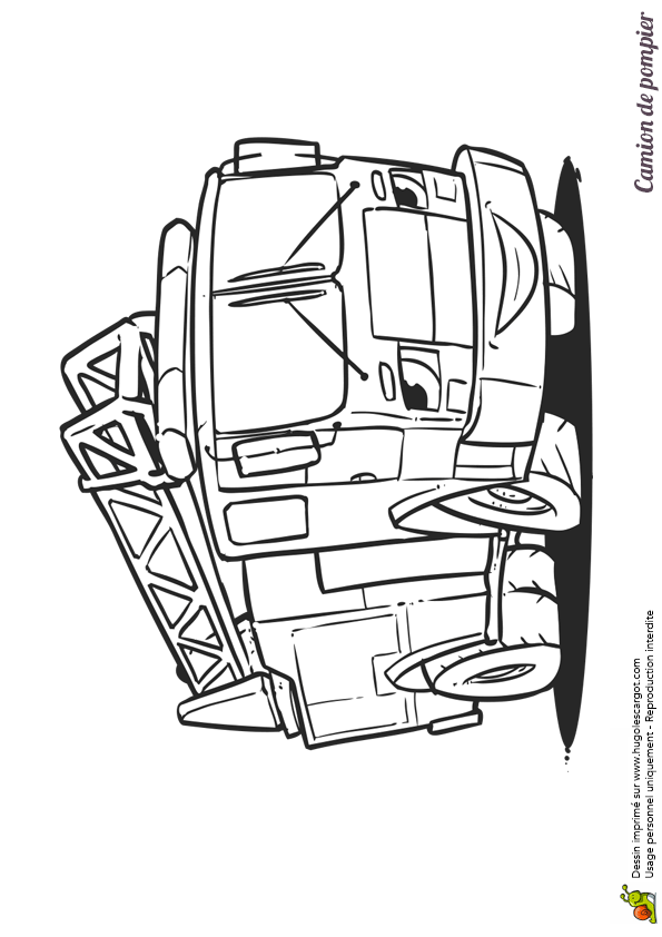 Coloriage Camion De Pompier A Imprimer Gratuit