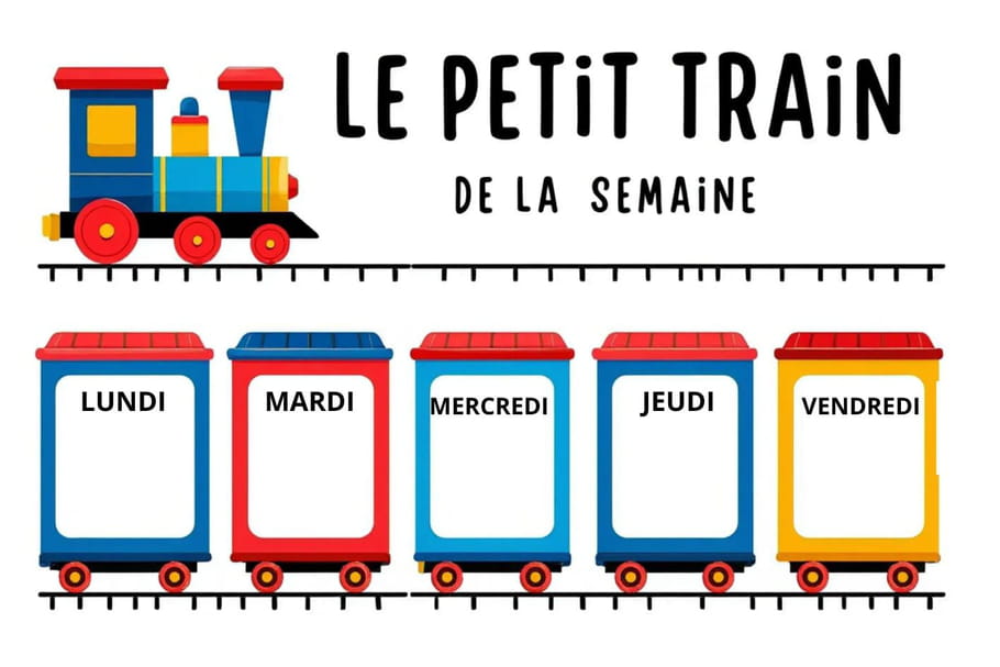 Le petit train de la semaine à imprimer gratuitement