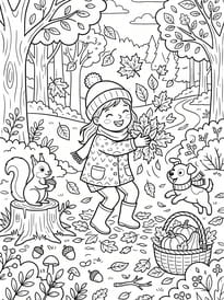 Coloriage l'automne est l&agrave;&nbsp;!