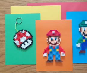 Mario et Luigi en perles &agrave; repasser