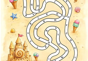 Labyrinthe &agrave; imprimer pour apprendre l'alphabet... &agrave; la plage&nbsp;!