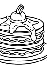 Montagne de cr&ecirc;pes pour la Chandeleur avec son coulis de sirop d'&eacute;rable