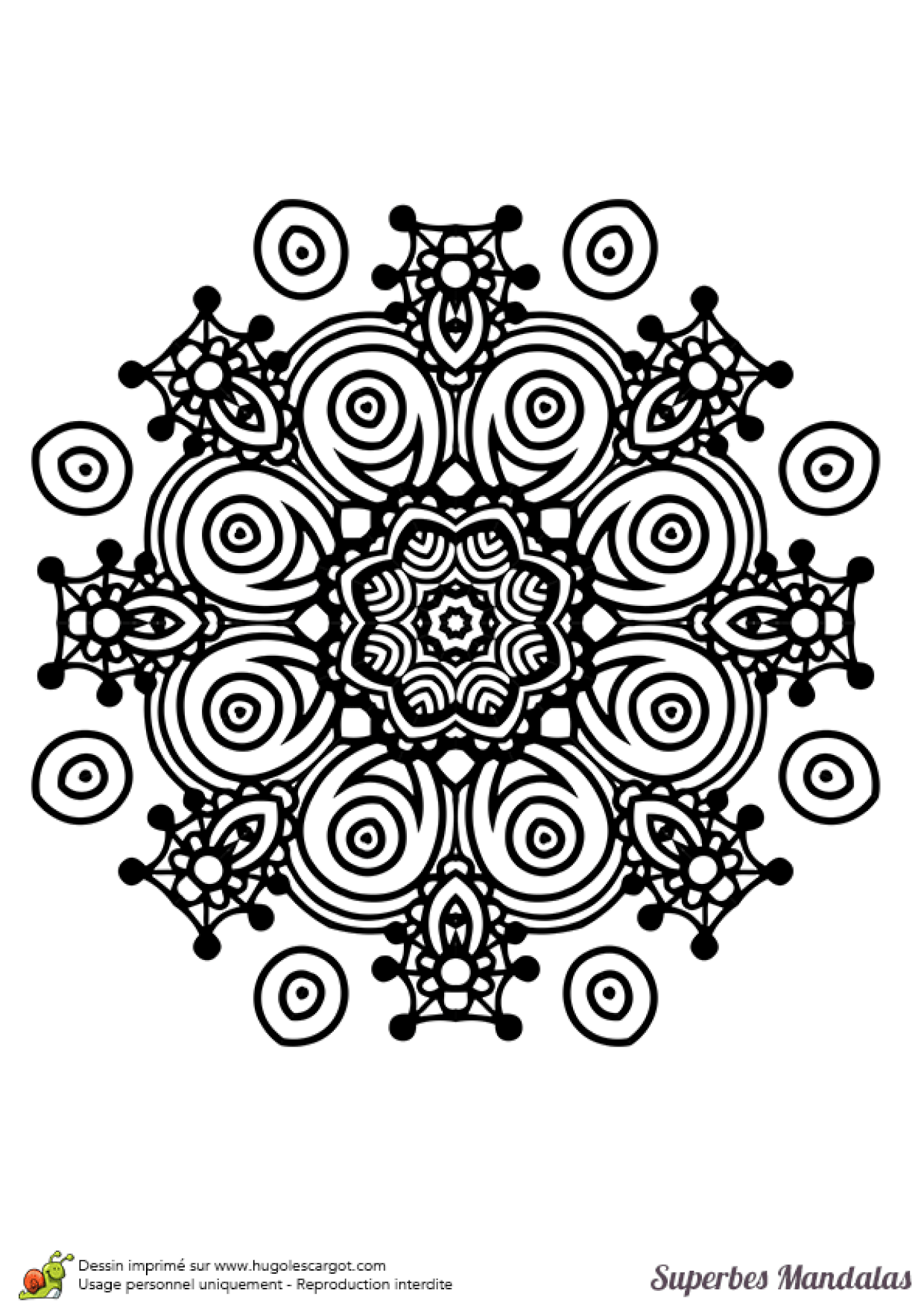 Coloriage D Un Superbe Mandala En Forme D Etoile Facile A Colorier