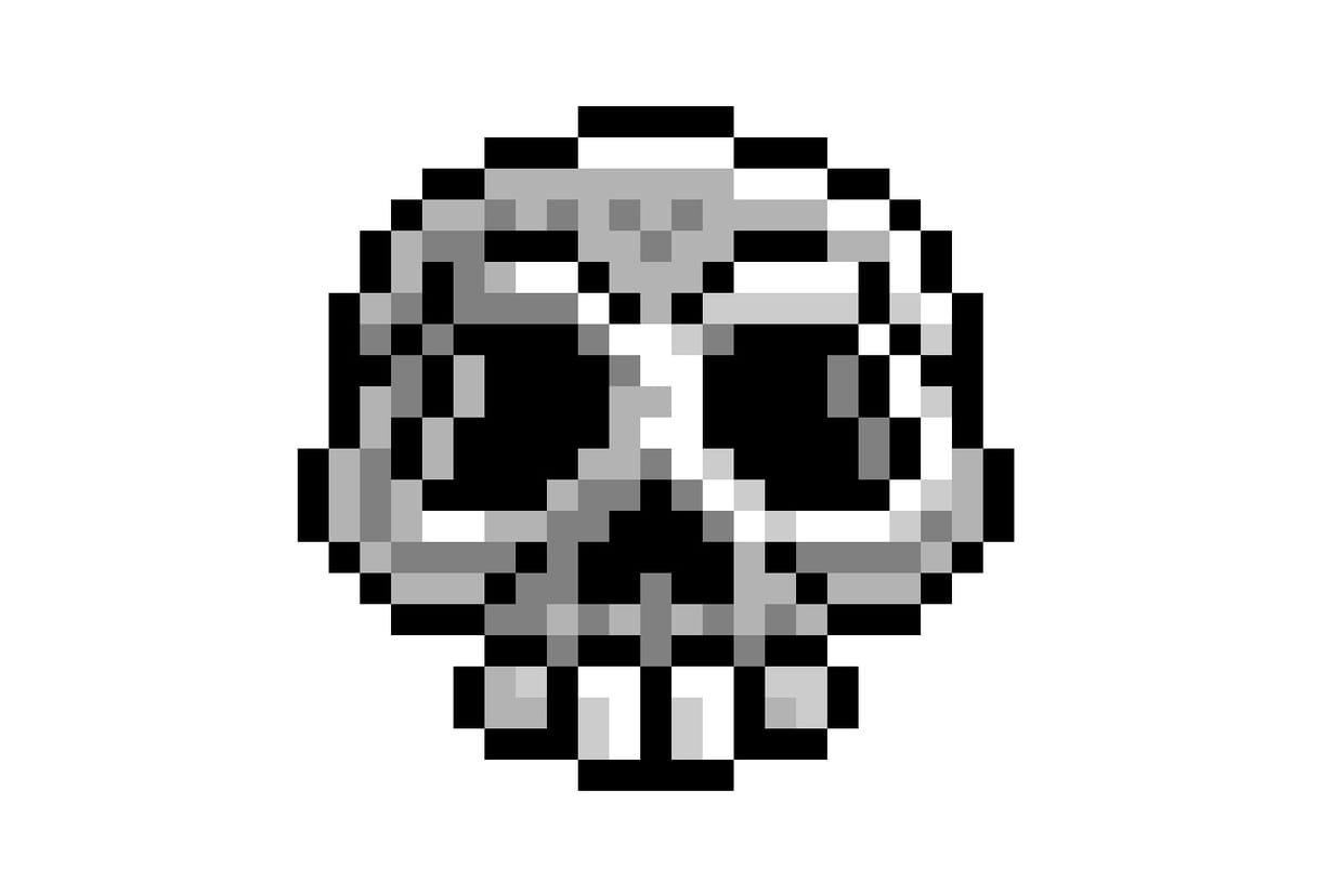 Pixel Art Tete De Mort Facile Pixel art Halloween tête de mort