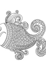 Coloriage de poisson style mandala