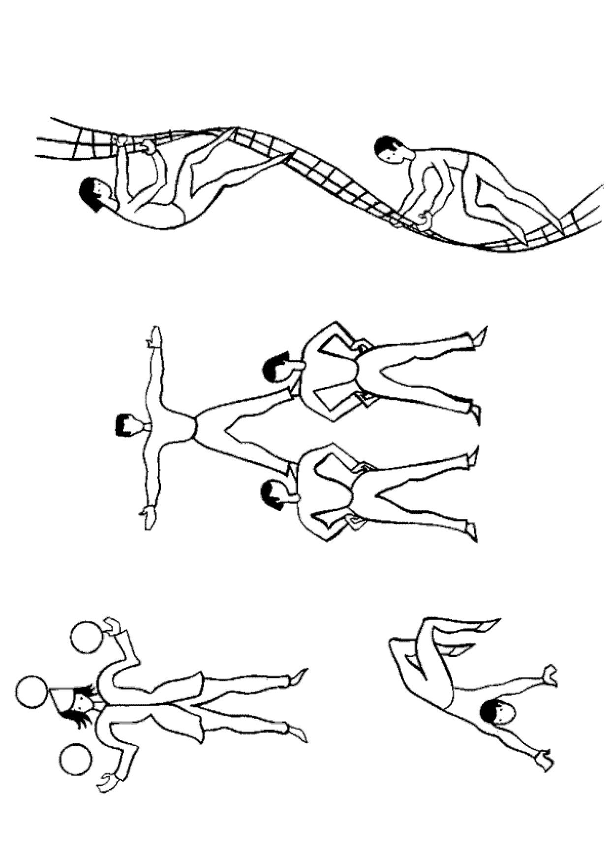 Coloriage Cirque Acrobates Coloriage Cirque Acrobates