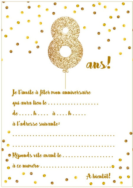 Carte D invitation D anniversaire 8 Ans Carte D invitation D anniversaire 8 Ans