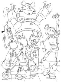 Coloriage robot danse