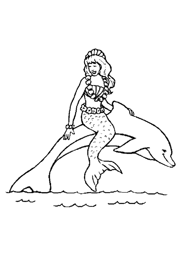 Coloriage Dauphin Et Sirene