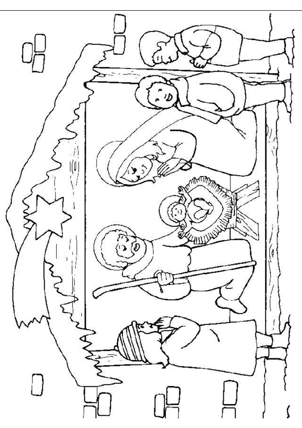 Coloriage Creche A Imprimer