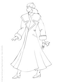 Coloriage mode manteau