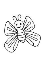 Coloriage d'un papillon niveau maternelle