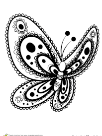 Coloriage superbes mandalas joli papillon