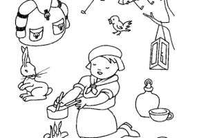 Coloriage camping scout